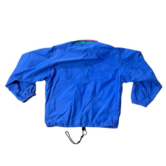 Vintage 90s Redsand Volley Gear Windbreaker Jacket S Blue Purple Green 1/4 Zip - Picture 3 of 8